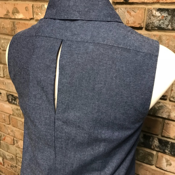 NWT Tahari Arthur S Levine Denim Blue Dress Sz 4 - Picture 4 of 8